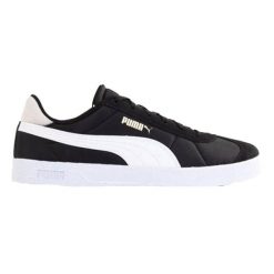 Męskie Buty Sportowe Club Suede Trim. Czarne buty trekkingowe Puma, bez wzorów, bez zapięcia. Za 294.99 zł.