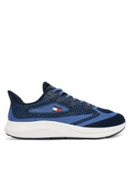 Tommy Jeans Sneakersy Runner Knitted EM0EM01713 Niebieski. Niebieskie buty sportowe casual Tommy Jeans, bez wzorów, z jeansu, bez zapięcia. Za 449.99 zł.