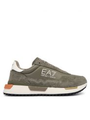 EA7 Emporio Armani Sneakersy 7X000380 AF19175 Zielony. Zielone buty sportowe casual EA7 Emporio Armani, bez wzorów, ze skóry, bez zapięcia. Za 789.99 zł.