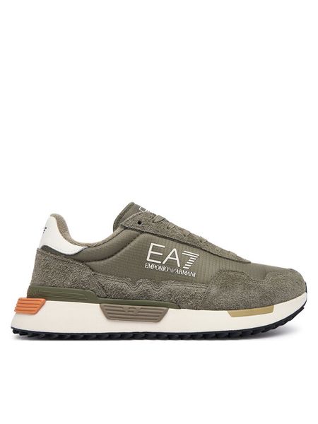 EA7 Emporio Armani Sneakersy 7X000380 AF19175 Zielony. Zielone buty sportowe casual EA7 Emporio Armani, bez wzorów, ze skóry, bez zapięcia. Za 789.99 zł.