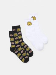 Skarpetki Garfield 2 pack - wielobarwny. Skarpety Sinsay, bez wzorów. Za 15.99 zł.