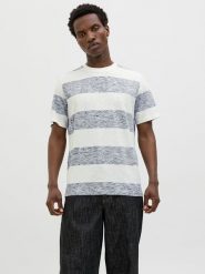 Jack & Jones Koszulka "Birk" w kolorze szaro-białym rozmiar: S. Białe bezrękawniki Jack & Jones, s, bez wzorów, z bawełny, bez kołnierzyka, bez ramiączek. Za 43.99 zł.