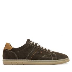 Półbuty Quiksilver. Brązowe eleganckie półbuty Quiksilver, bez wzorów, bez obcasa, bez zapięcia. Za 249.99 zł.