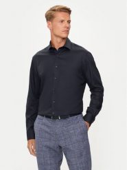 Pierre Cardin Koszula C6 11004.0301 Granatowy Regular Fit. Niebieskie koszule Pierre Cardin, m, bez wzorów, z bawełny, bez kołnierzyka, bez ramiączek. Za 269.99 zł.