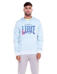 Męska bluza plażowa wciągana. Fioletowe bluzy z kapturem LEONE 1947 APPAREL, l, bez wzorów, z bawełny, z kapturem. Za 168.36 zł.
