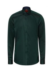 Finshley & Harding Koszula Mężczyźni Slim Fit Bawełna zielony, 40. Zielone koszule Finshley & Harding, m, bez wzorów, z bawełny, bez kołnierzyka, bez ramiączek. Za 279.95 zł.