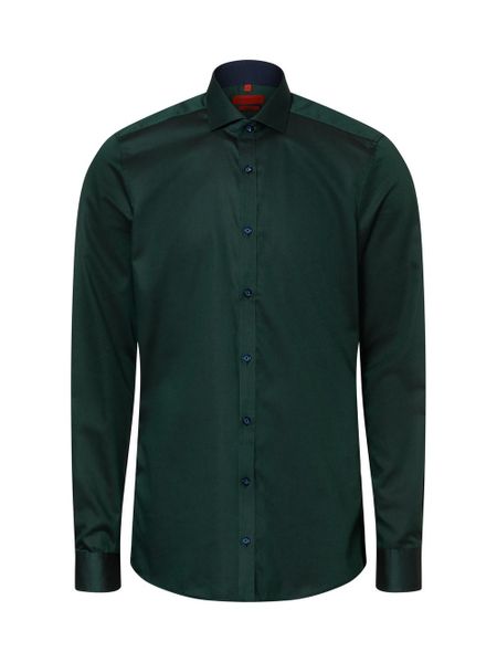 Finshley & Harding Koszula Mężczyźni Slim Fit Bawełna zielony, 40. Zielone koszule Finshley & Harding, m, bez wzorów, z bawełny, bez kołnierzyka, bez ramiączek. Za 279.95 zł.