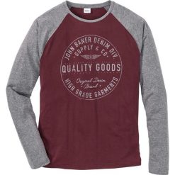 Shirt z długim rękawem Regular Fit bonprix czerwony klonowy - szary melanż. Bluzki z długim rękawem marki ASICS. Za 44.99 zł.