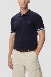 GUESS Granatowy męski t-shirt polo Lyle, Rozmiar XXL. Niebieskie koszulki polo Guess, m, z aplikacjami, bez kołnierzyka, bez ramiączek. Za 379.99 zł.
