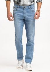 WRANGLER TEXAS SLIM MĘSKIE SPODNIE JEANSOWE JEANSY DŻINSY DREAM ON W12SQO859. Czarne spodnie materiałowe Wrangler, na co dzień, l, bez wzorów, z bawełny, klasyczne. W wyprzedaży za 144.99 zł.