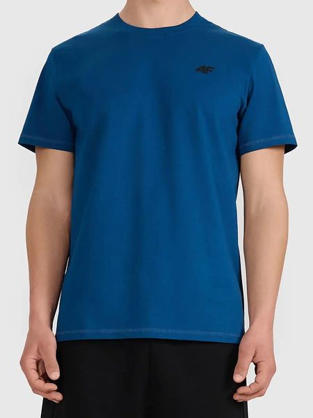 4F Koszulka w kolorze niebieskim rozmiar: M. Niebieskie bezrękawniki 4F, m, bez wzorów, z bawełny, bez kołnierzyka, bez ramiączek. Za 48.28 zł.