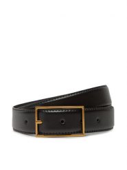 Calvin Klein Pasek Męski Classic Buckle Belt 30Mm LV04D7014G Czarny. Czarne paski CALVIN KLEIN, bez wzorów, ze skóry. Za 219.99 zł.