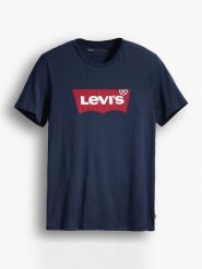 Levi´s Koszulka w kolorze granatowym rozmiar: M. Niebieskie bezrękawniki m, bez wzorów, z bawełny, bez kołnierzyka, bez ramiączek. Za 85.95 zł.