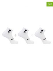 SALOMON Skarpety funkcyjne (3 pary) "Everyday Ankle" w kolorze białym rozmiar: 39-41. Białe skarpety Salomon, bez wzorów, prążkowane. Za 34.85 zł.