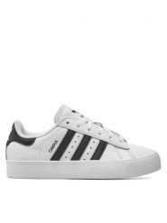 Adidas Sneakersy Campus Vulc JI1918 Biały. Białe buty sportowe casual Adidas, bez wzorów, ze skóry, bez zapięcia. Za 289.99 zł.