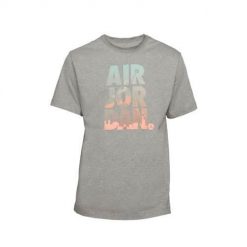 Koszulka sportowa męska Nike Jumpman Classics Graphic. Szare t-shirty sportowe Nike, bez wzorów, z bawełny, bez ramiączek. Za 231.00 zł.