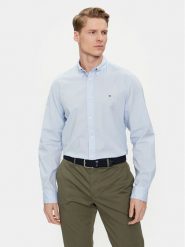 Tommy Hilfiger Koszula MW0MW30934 Błękitny Regular Fit. Niebieskie koszule Tommy Hilfiger, m, bez wzorów, z bawełny, bez kołnierzyka, bez ramiączek. Za 179.99 zł.