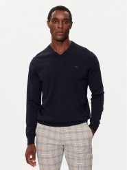 Lacoste Sweter AH1990 Granatowy Regular Fit. Niebieskie swetry rozpinane LACOSTE, m, bez wzorów, z wełny, bez kołnierzyka, bez ramiączek. Za 699.99 zł.