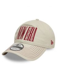 New Era Czapka z daszkiem Wordmark 9TWENTY 60595444 Beżowy. Brązowe czapki z daszkiem New Era, bez wzorów, z bawełny. Za 89.99 zł.
