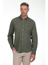 The Time of Bocha Koszula - Regular fit - w kolorze khaki rozmiar: XL. Brązowe koszule The Time of Bocha, xl, bez wzorów, bez kołnierzyka, bez ramiączek. Za 173.99 zł.