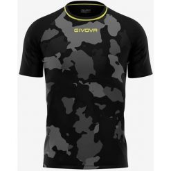 Męski T-shirt Givova Army w kolorze czarnym i szarym - sportowy i wygodny. Brązowe t-shirty sportowe Givova, bez wzorów, z poliesteru, bez ramiączek, do biegania. Za 75.66 zł.