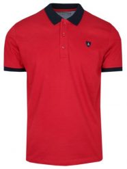 Męska Koszulka Polo - Bartex - Czerwona. Czerwone koszulki polo Bartex, l, bez wzorów, z bawełny, bez kołnierzyka, bez ramiączek. Za 159.00 zł.