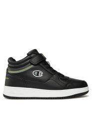 Champion Sneakersy Rebound Mid Mid Cut Shoe S21904-KK004 Czarny. Czarne buty sportowe casual Champion, bez wzorów, ze skóry, bez zapięcia. Za 229.99 zł.