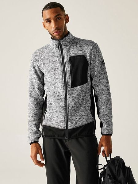 Regatta Kurtka polarowa "Baslinn" w kolorze szarym rozmiar: M. Szare kurtki Regatta, m, bez wzorów, z polaru, bez kaptura. Za 117.73 zł.