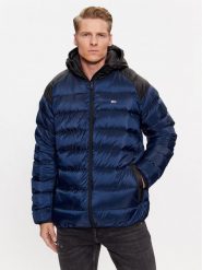 Tommy Jeans Kurtka puchowa DM0DM17233 Granatowy Regular Fit. Niebieskie kurtki Tommy Jeans, m, bez wzorów, z jeansu, bez kaptura. Za 659.99 zł.