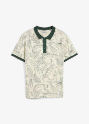 Shirt polo z bawełny organicznej. Brązowe koszulki polo bonprix, m, bez wzorów, z bawełny, bez kołnierzyka, bez ramiączek. Za 82.99 zł.