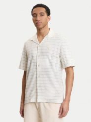 Guess Koszula M6GP12 K3105 Beżowy Regular Fit. Brązowe koszule Guess, m, z aplikacjami, z bawełny, bez kołnierzyka, bez ramiączek. Za 339.99 zł.