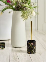 Szczotka toaletowa z motywem kwiatowym - czarny. Perfumy męskie Sinsay. Za 29.99 zł.