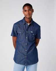 WRANGLER SS WESTERN SHIRT MĘSKA KOSZULA JEANSOWA SPOTLITE W5J05K38N 112146126. Koszule Wrangler, m, bez wzorów, z jeansu, bez kołnierzyka, bez ramiączek. Za 139.99 zł.