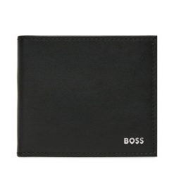 Duży Portfel Męski BOSS. Czarne portfele Boss, bez wzorów. Za 379.99 zł.