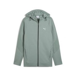 Męska rozpinana bluza z kapturem EVOSTRIPE PUMA Green Moon. Zielone bluzy z kapturem Puma, m, bez wzorów, z kapturem, do biegania. W wyprzedaży za 219.00 zł.