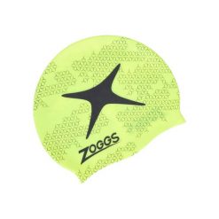 Czapka do pływania z nadrukiem silikonowa Zoggs. Żółte czapki zimowe ZOGGS, bez wzorów. Za 112.50 zł.