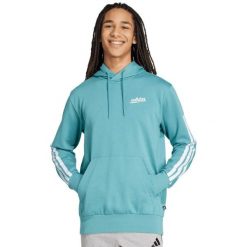 Męska bluza adidas Color Script, kaptur, polarowy fason. Niebieskie bluzy z kapturem Adidas, m, bez wzorów, z bawełny, z kapturem. Za 200.99 zł.