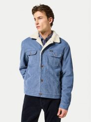 Wrangler Kurtka jeansowa 112357214 Niebieski Regular Fit. Niebieskie kurtki Wrangler, m, bez wzorów, z jeansu, bez kaptura. Za 439.99 zł.