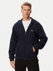 Lacoste Bluza SH8864 Granatowy Regular Fit. Niebieskie bluzy LACOSTE, m, bez wzorów, z bawełny, bez kaptura. Za 684.99 zł.