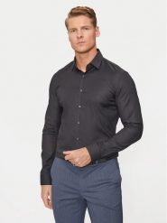 Calvin Klein Koszula K10K113182 Czarny Slim Fit. Czarne koszule CALVIN KLEIN, m, bez wzorów, z syntetyku, bez kołnierzyka, bez ramiączek. Za 419.99 zł.