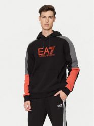 EA7 Emporio Armani Bluza 6DPM10 PJVTZ 1200 Czarny Regular Fit. Czarne bluzy EA7 Emporio Armani, m, bez wzorów, z bawełny, bez kaptura. Za 289.99 zł.