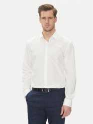 HUGO Koszula Kenno 50539707 Biały Slim Fit. Białe koszule Hugo, m, bez wzorów, z bawełny, bez kołnierzyka, bez ramiączek. Za 369.99 zł.