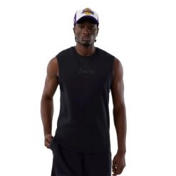 Koszulka bez rękawów Los Angeles Lakers New Era NBA Core Plus. Niebieskie bezrękawniki New Era, m, bez wzorów, bez kołnierzyka, bez ramiączek. Za 219.00 zł.