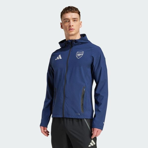 Bluza Arsenal Tiro 25 Competition Vis Tech Travel. Niebieskie bluzy bez kaptura Adidas, xl, bez wzorów, bez kaptura. Za 399.00 zł.