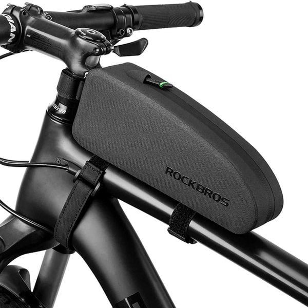 Torebka na ramę rowerową Rockbros AS-019 wodoodporna. Czarne torby na ramię ROCKBROS, bez wzorów, z materiału, na ramię, duże, bez dodatków. Za 71.00 zł.
