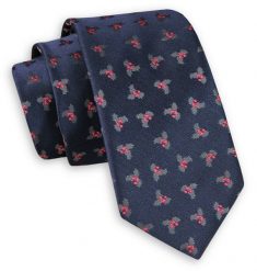 Ciemny Granatowy Elegancki Krawat -Angelo di Monti- 6 cm, Męski, w Drobny Wzór. Niebieskie krawaty i muchy Angelo di Monti, bez wzorów. Za 45.00 zł.