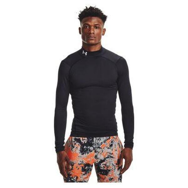 Koszulka męska termoaktywna treningowa Under Armour z długim rękawem. Czarne bielizna termoaktywna Under Armour, m, bez wzorów, z poliesteru, bez ramiączek, do biegania. Za 144.14 zł.