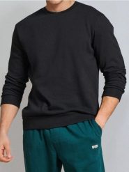 Bluza w stylu basic - czarny. Czarne bluzy bez kaptura Sinsay, l, bez wzorów, bez kaptura. Za 29.99 zł.