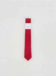 Strukturalny krawat - czerwony. Czerwone krawaty i muchy Reserved, bez wzorów. Za 59.99 zł.