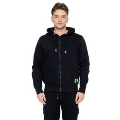 Bluza Herren Winter-Kapuzens mit Reißverschluss, Leone 1947 New Era. Czarne bluzy LEONE 1947 APPAREL, bez wzorów, z bawełny, bez kaptura. W wyprzedaży za 176.82 zł.